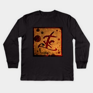 Wood Burned Stamina Rune Kids Long Sleeve T-Shirt